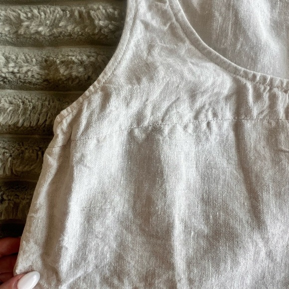 Reformation 100% Linen Cream Tank Top - Picture 3 of 5